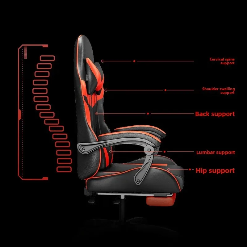 Massage - E-sports Chair Lights Bluetooth Speaker LED