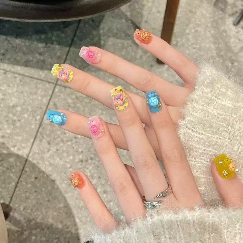 100 Mini Colorful Turtle Resin - Nail Art 评论和价格