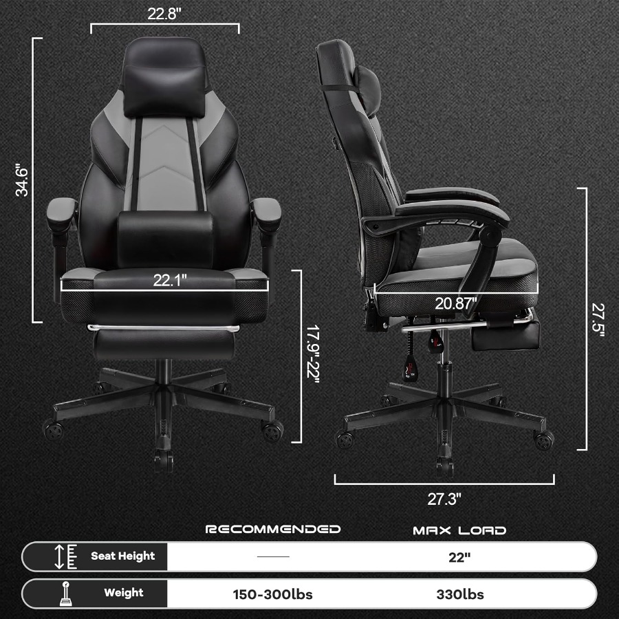 Gaming Chair for Adult, Comput - Massage 评论和价格
