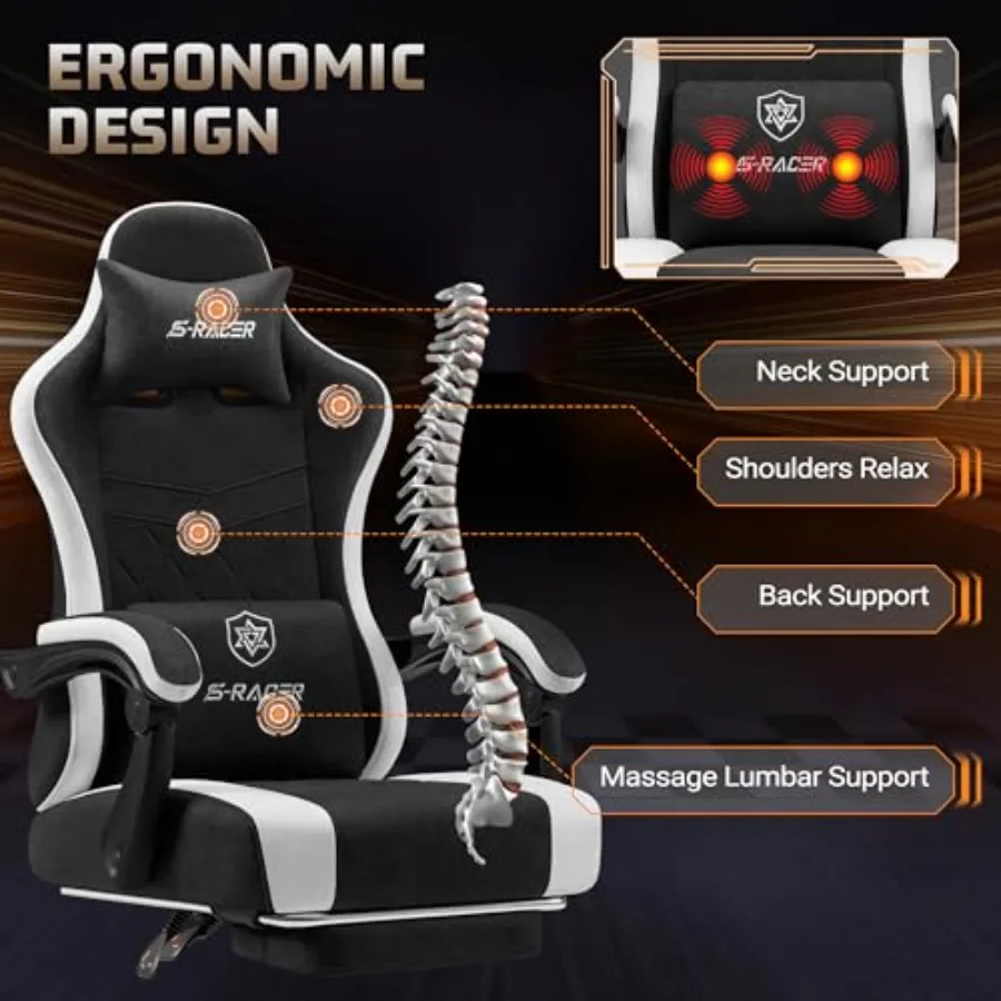 Gaming chair for adults with m - Massage 评论和价格