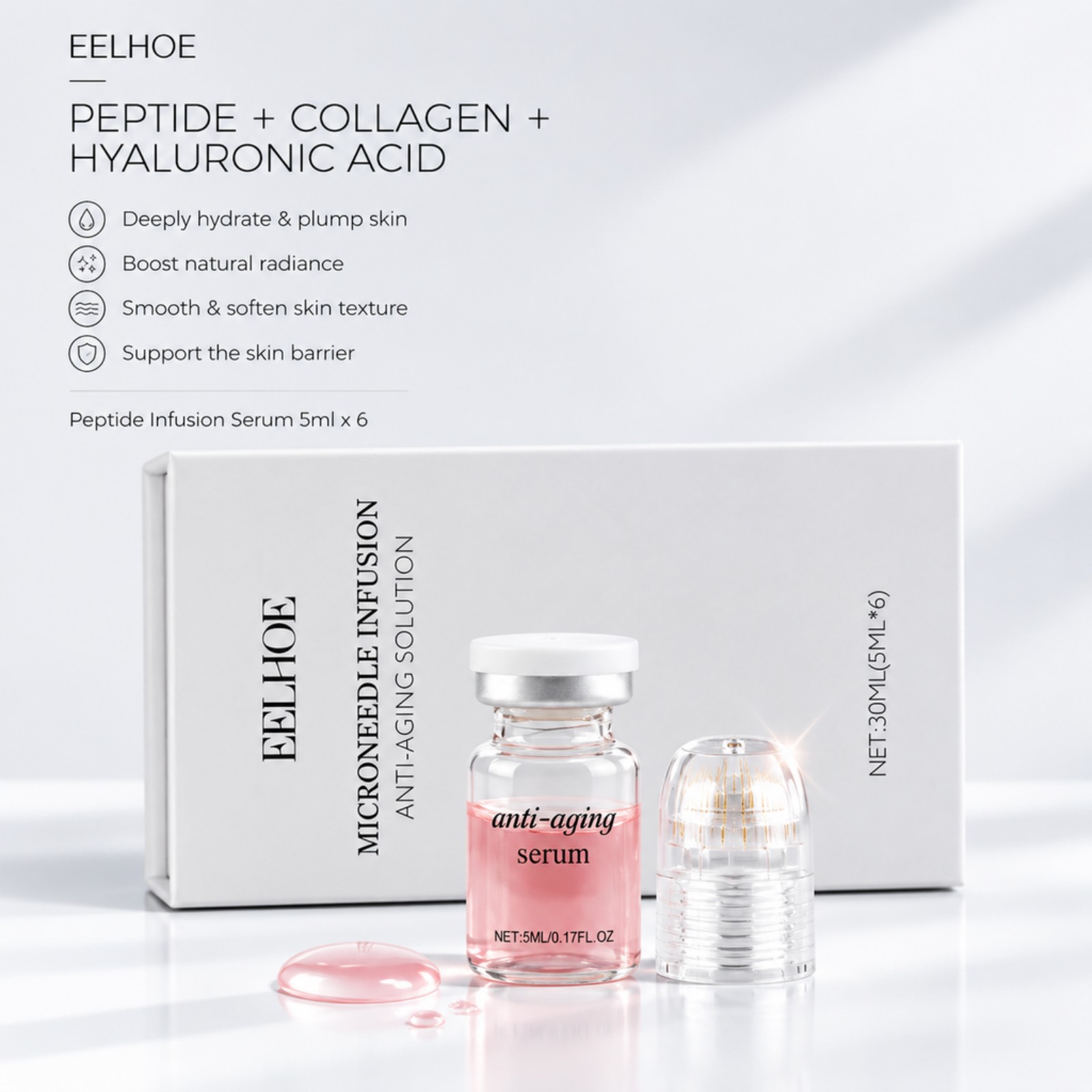 0.2mm Microneedle Serum Kit 6  - Hyaluronic Acid Facial Serum 评论和价格